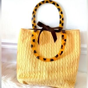 B’s 🐝  Knitted Yellow Tote Handbag